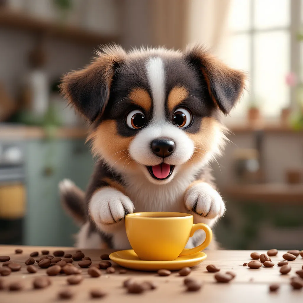 Dogs cannot consume caffeine